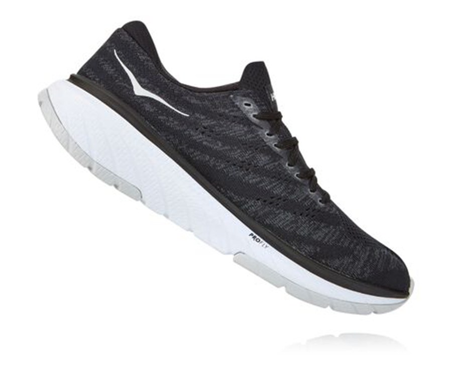 Hoka One One Mens Running Shoes - Cavu 3 - Black/White - SBWJ24875